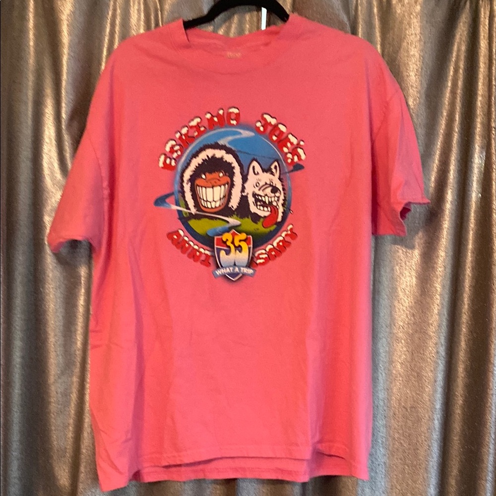 Hanes Pink Short Sleeve Tee with Cartoon Graphic